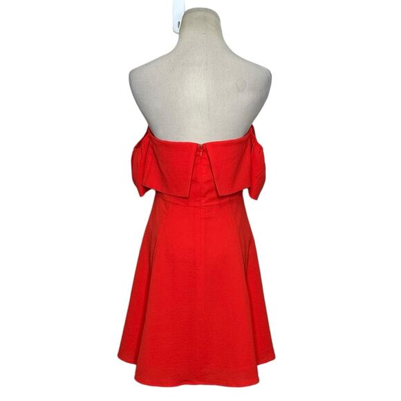 Sugar + Lips red off shoulder mini dress size Small - Picture 2 of 13